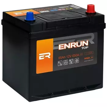 Автомобильный аккумулятор Enrun JIS TOP 65 Ач обратная полярность D23L