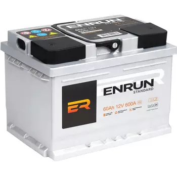 Автомобильный аккумулятор Enrun Standart 60 Ач обратная полярность L2