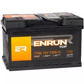 Автомобильный аккумулятор Enrun Top 77 Ач обратная полярность LB3