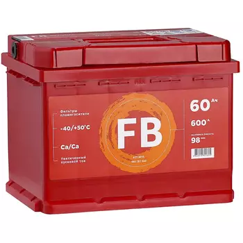 Автомобильный аккумулятор FB 60 Ач обратная полярность L2