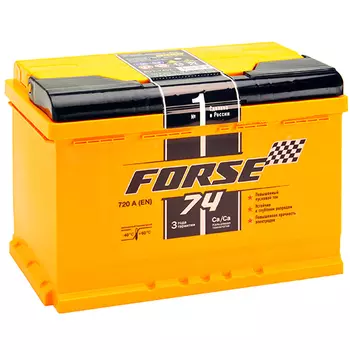Автомобильный аккумулятор Forse 74 Ач прямая полярность L3