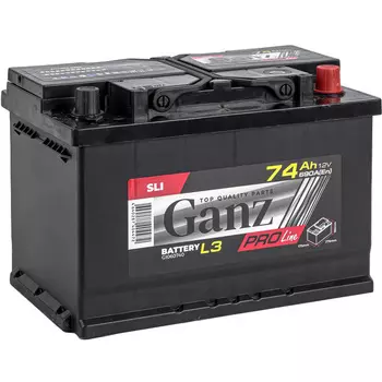 Автомобильный аккумулятор GANZ 74 Ач обратная полярность L3
