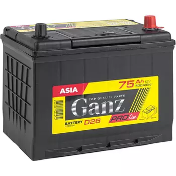 Автомобильный аккумулятор GANZ 75 Ач обратная полярность D26L