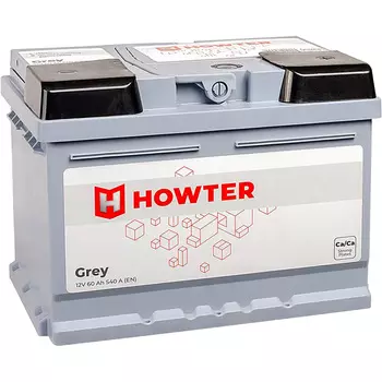 Автомобильный аккумулятор Howter 60 Ач обратная полярность LB2