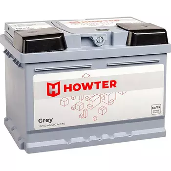 Автомобильный аккумулятор Howter 62 Ач обратная полярность LB2