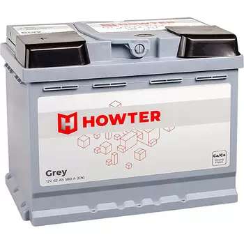 Автомобильный аккумулятор Howter 62 Ач прямая полярность L2