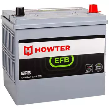Автомобильный аккумулятор Howter Asia EFB 65 Ач обратная полярность D23L