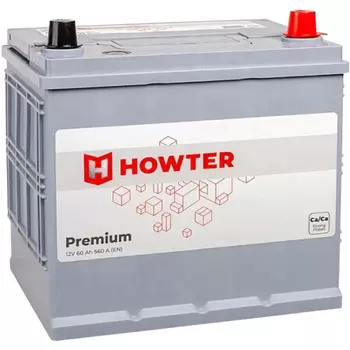Автомобильный аккумулятор Howter Premium 60 Ач обратная полярность L2