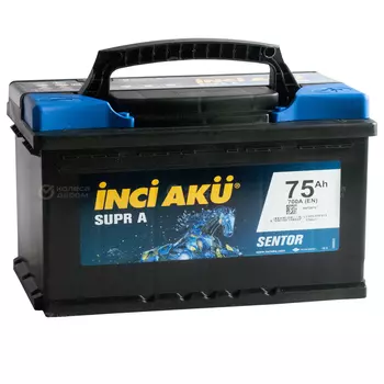 Автомобильный аккумулятор Inci Aku Supr A 75 Ач обратная полярность LB3