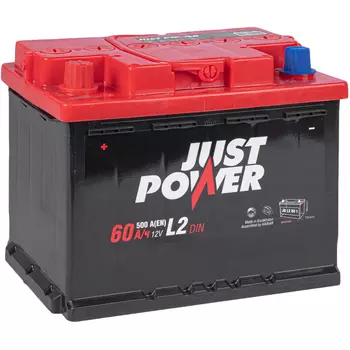 Автомобильный аккумулятор Just Power POWER 60 Ач прямая полярность L2