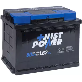 Автомобильный аккумулятор Just Power POWER 60 Ач обратная полярность LB2