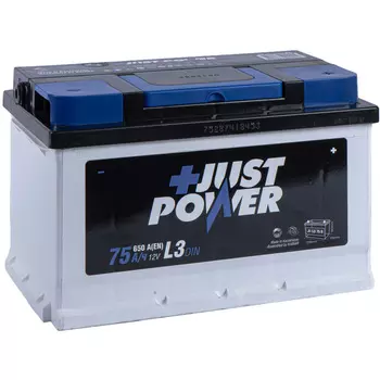 Автомобильный аккумулятор Just Power POWER 75 Ач прямая полярность LB3
