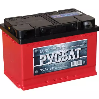 Автомобильный аккумулятор Русбат 75 Ач обратная полярность L3