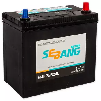 Автомобильный аккумулятор Sebang 55 Ач обратная полярность B24L