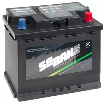 Автомобильный аккумулятор Sebang 60 Ач обратная полярность LB2