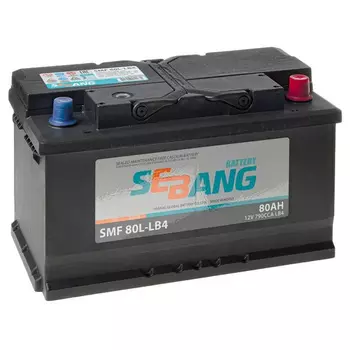Автомобильный аккумулятор Sebang 80 Ач обратная полярность LB4