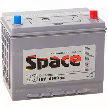 Автомобильный аккумулятор Space 70 Ач обратная полярность D26L