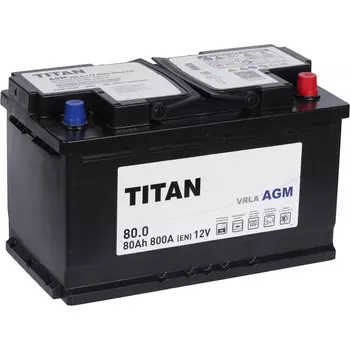 Автомобильный аккумулятор Titan 80 Ач обратная полярность L4