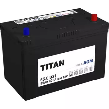 Автомобильный аккумулятор Titan 85 Ач обратная полярность D31L