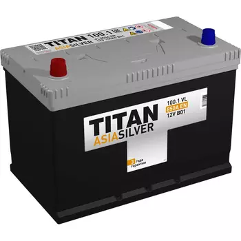 Автомобильный аккумулятор Titan Asia Silver 100 Ач прямая полярность D31R