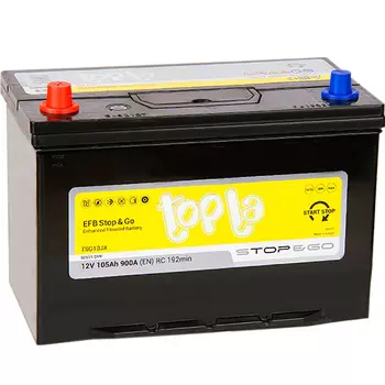 Автомобильный аккумулятор Topla Asia EFB Start-Stop 105 Ач прямая полярность D31R