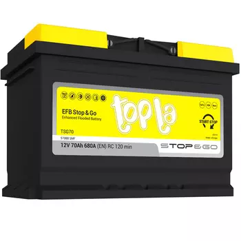Автомобильный аккумулятор Topla EFB 70 Ач обратная полярность L3