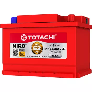 Автомобильный аккумулятор Totachi Niro MF 62 Ач обратная полярность LB2
