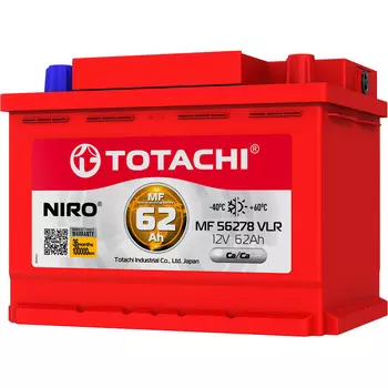 Автомобильный аккумулятор Totachi Niro MF 62 Ач обратная полярность L2