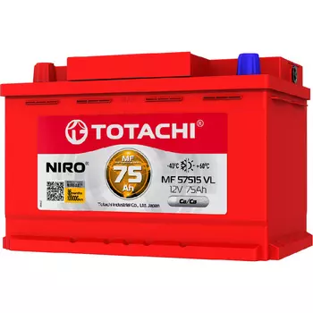 Автомобильный аккумулятор Totachi Niro MF 75 Ач прямая полярность L3