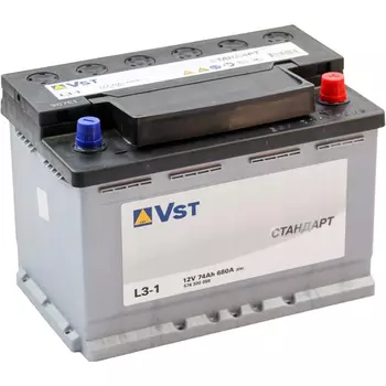 Автомобильный аккумулятор VST 74 Ач обратная полярность LB3