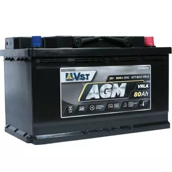 Автомобильный аккумулятор VST 80 Ач обратная полярность L4