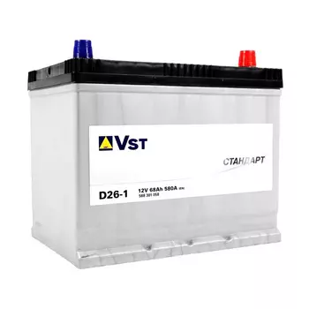 Автомобильный аккумулятор VST Asia 68 Ач обратная полярность D26L