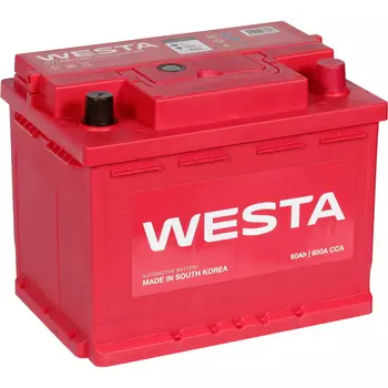 Автомобильный аккумулятор Westa 60 Ач обратная полярность L2