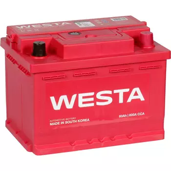 Автомобильный аккумулятор Westa 60 Ач обратная полярность LB2