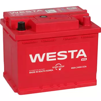Автомобильный аккумулятор Westa 65 Ач обратная полярность L2