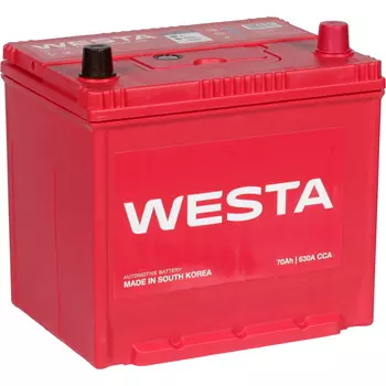 Автомобильный аккумулятор Westa 70 Ач обратная полярность D23L