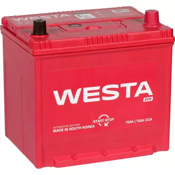 Автомобильный аккумулятор Westa 70 Ач обратная полярность D23L