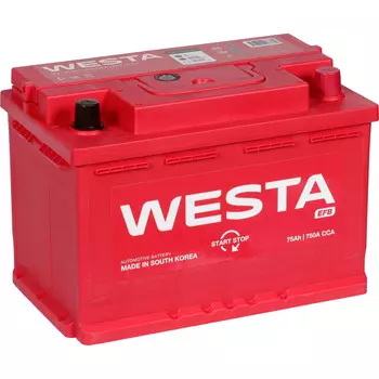 Автомобильный аккумулятор Westa 75 Ач обратная полярность L3