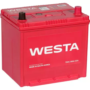 Автомобильный аккумулятор Westa 75 Ач обратная полярность D23L