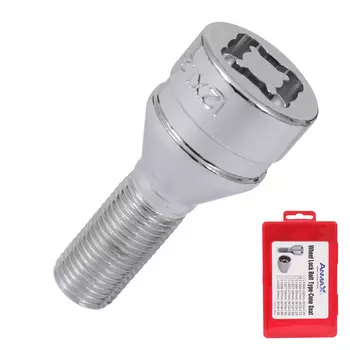 Болт секретный Anmax 12х1,25х52/27 4+2 17/19 конус хром L1506-27