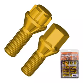 Болт секретный Anmax 12х1,5х52/27 Gold 16 болтов +4 секр 17 конус B012707L