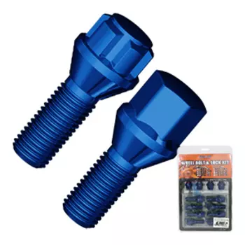 Болт секретный Anmax 14х1,5х52/27 Blue 16 болтов +4 секр 17 конус B012709L