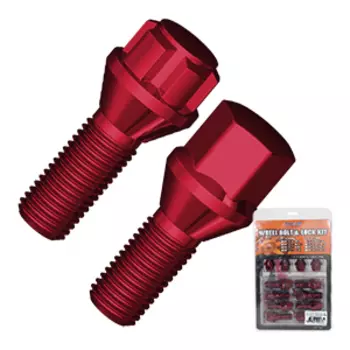 Болт секретный Anmax 14х1,5х52/27 Red 16 болтов +4 секр 17 конус B012709L