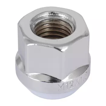 Гайка 12х1,5 21 конус/открытая 19мм хром H-1107