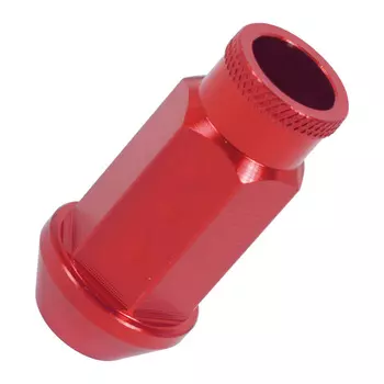 Гайка секретная LS 12x1.25х50 конус/открытая алюминиевая 16 гаек + 4 секретки Red AL105-2-7075