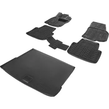 Коврик в салон и багажник Rival, черный