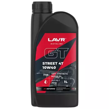 Масло 4-х тактное Lavr Moto GT Street 4Т 10W-40 1л