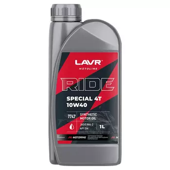Масло 4-х тактное Lavr Moto Ride Special 4Т SN 10W-40 1л
