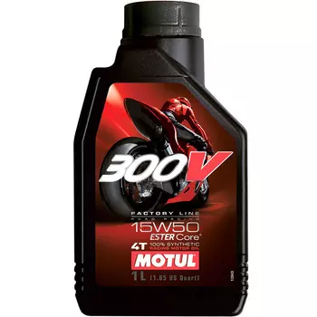 Масло 4-х тактное Motul 300V 4T Factory Line Road Racing 15W-50 1л