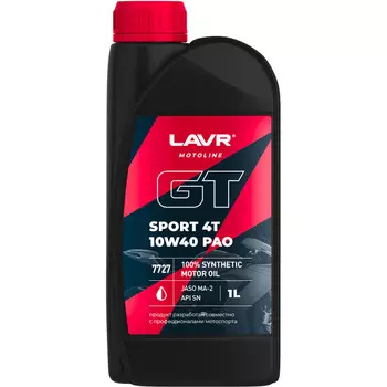 Масло 4х-тактное Lavr Moto GT Sport 10W-40 1л